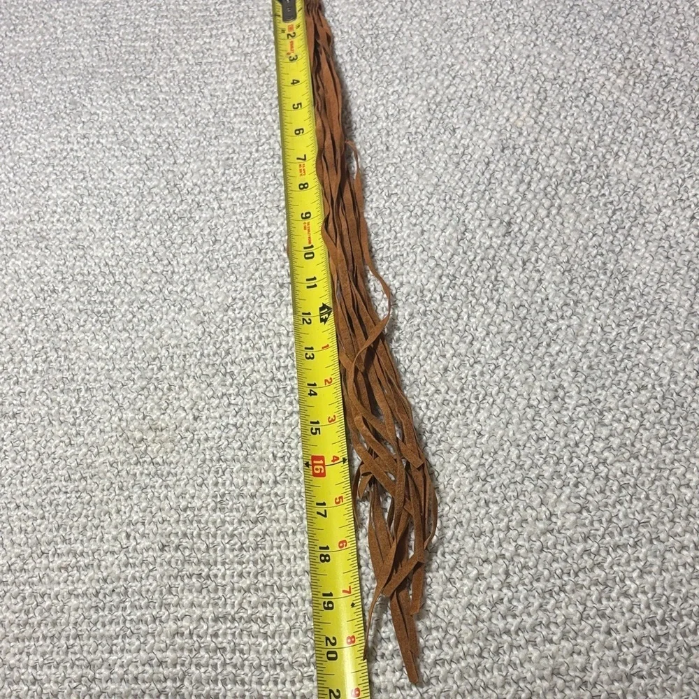 Boho Braided Fringe Belt in Brown
